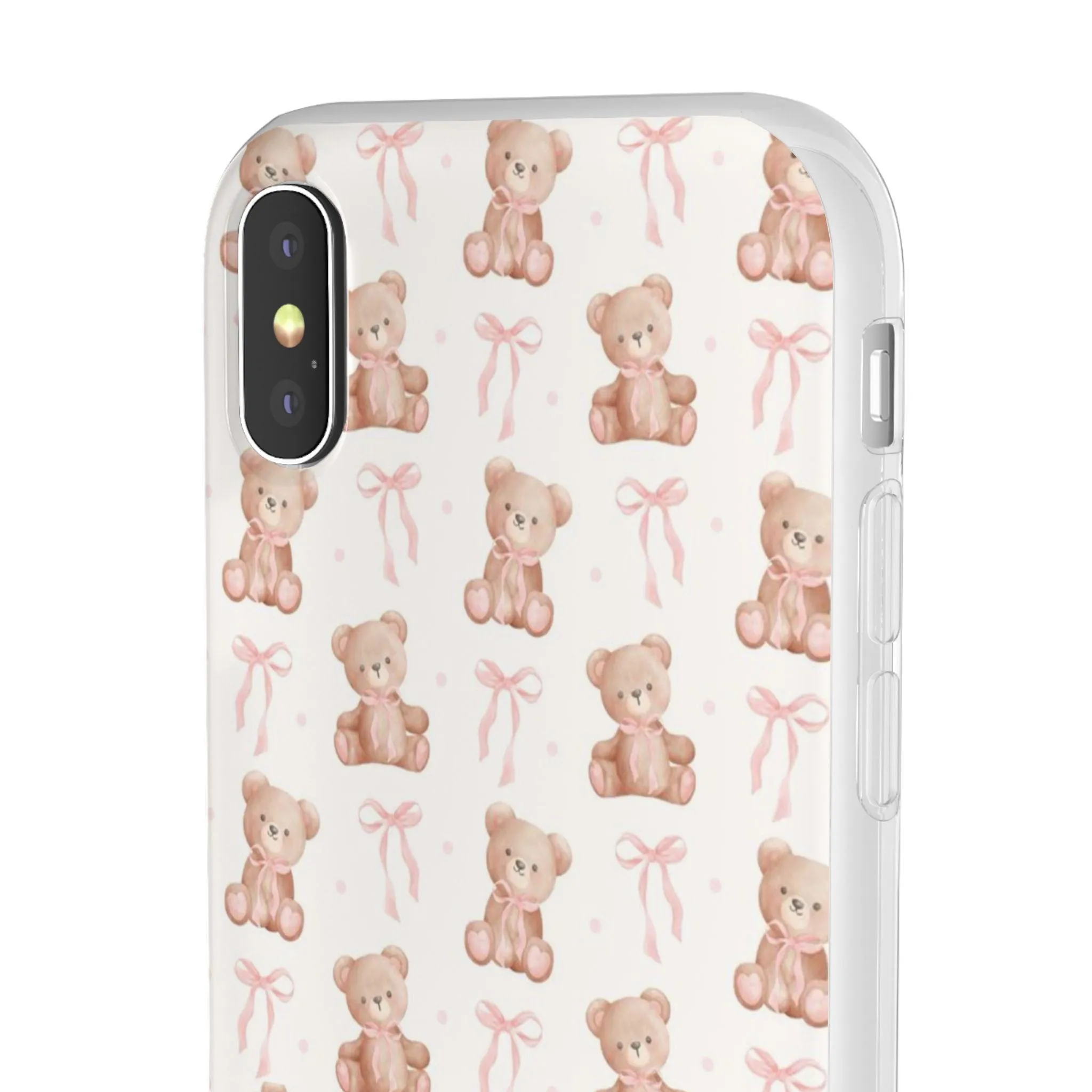 Teddy Bear and Bows Cute Phone Cover - Flexi iPhone Cases