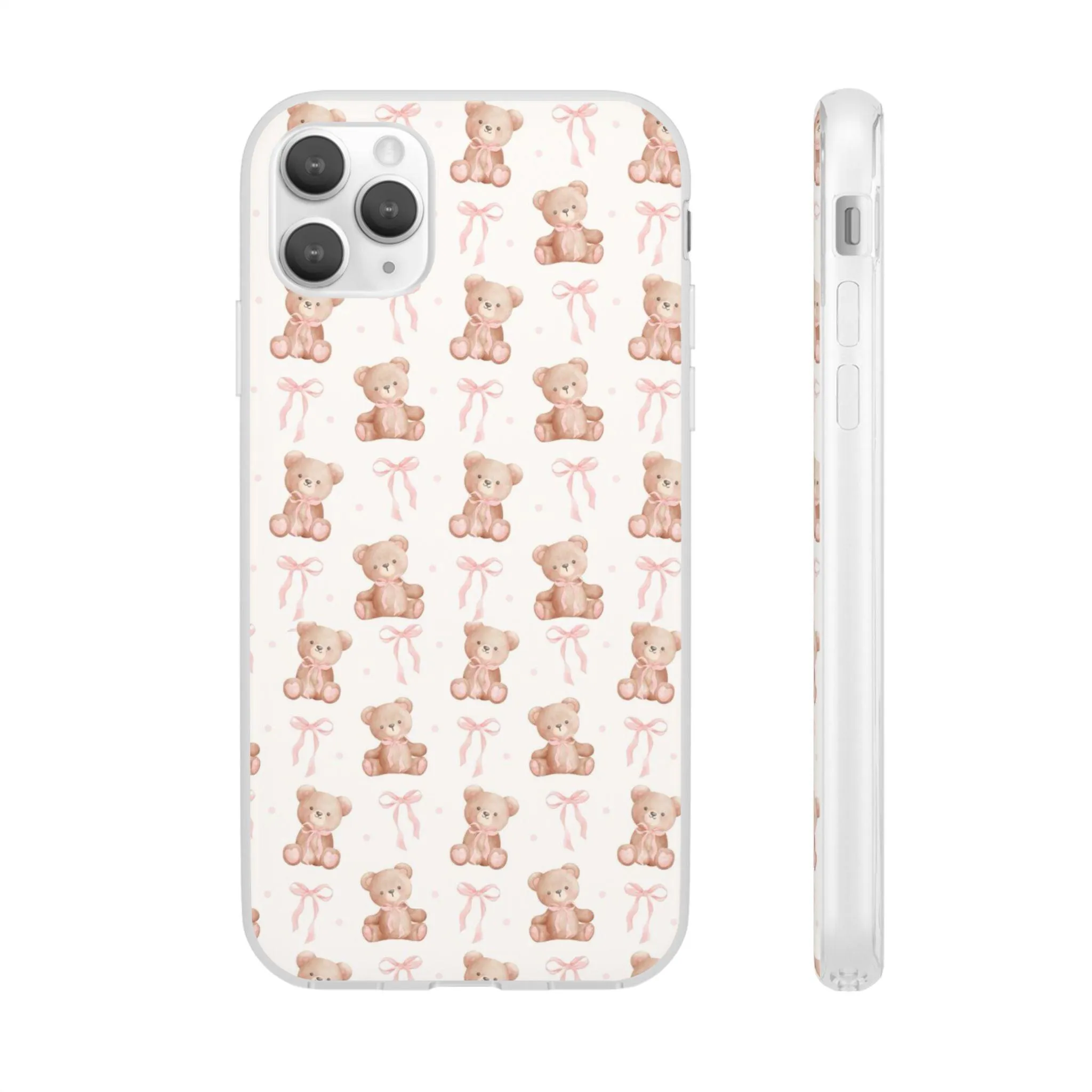 Teddy Bear and Bows Cute Phone Cover - Flexi iPhone Cases