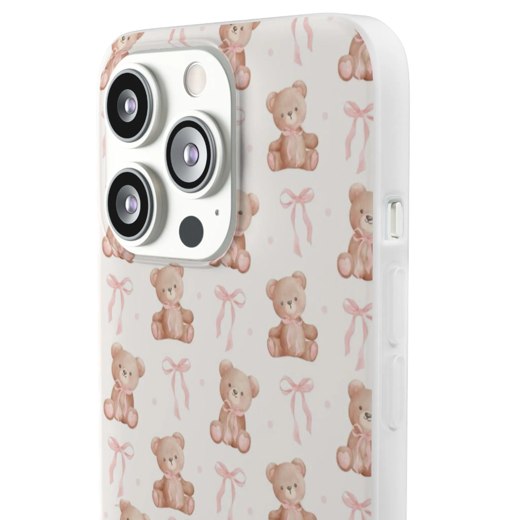 Teddy Bear and Bows Cute Phone Cover - Flexi iPhone Cases