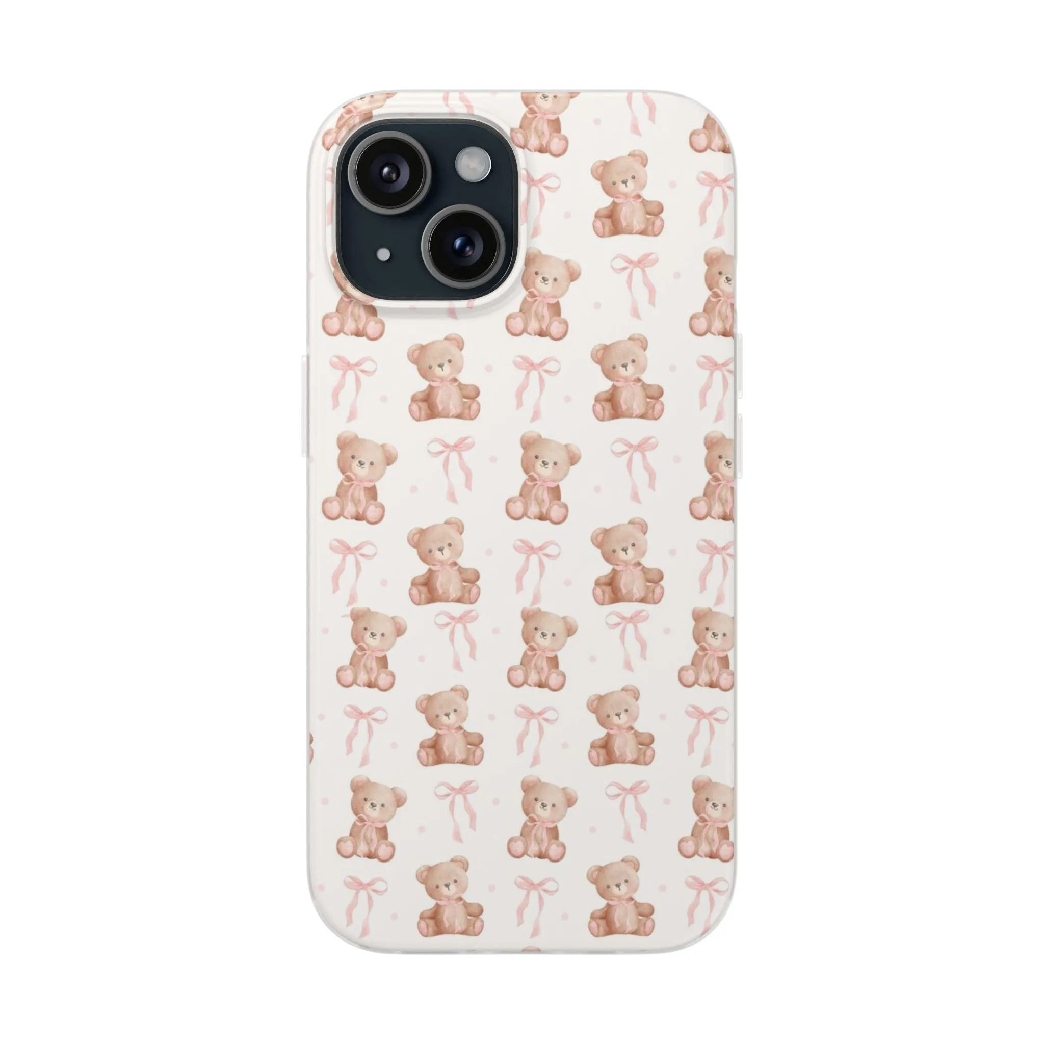 Teddy Bear and Bows Cute Phone Cover - Flexi iPhone Cases