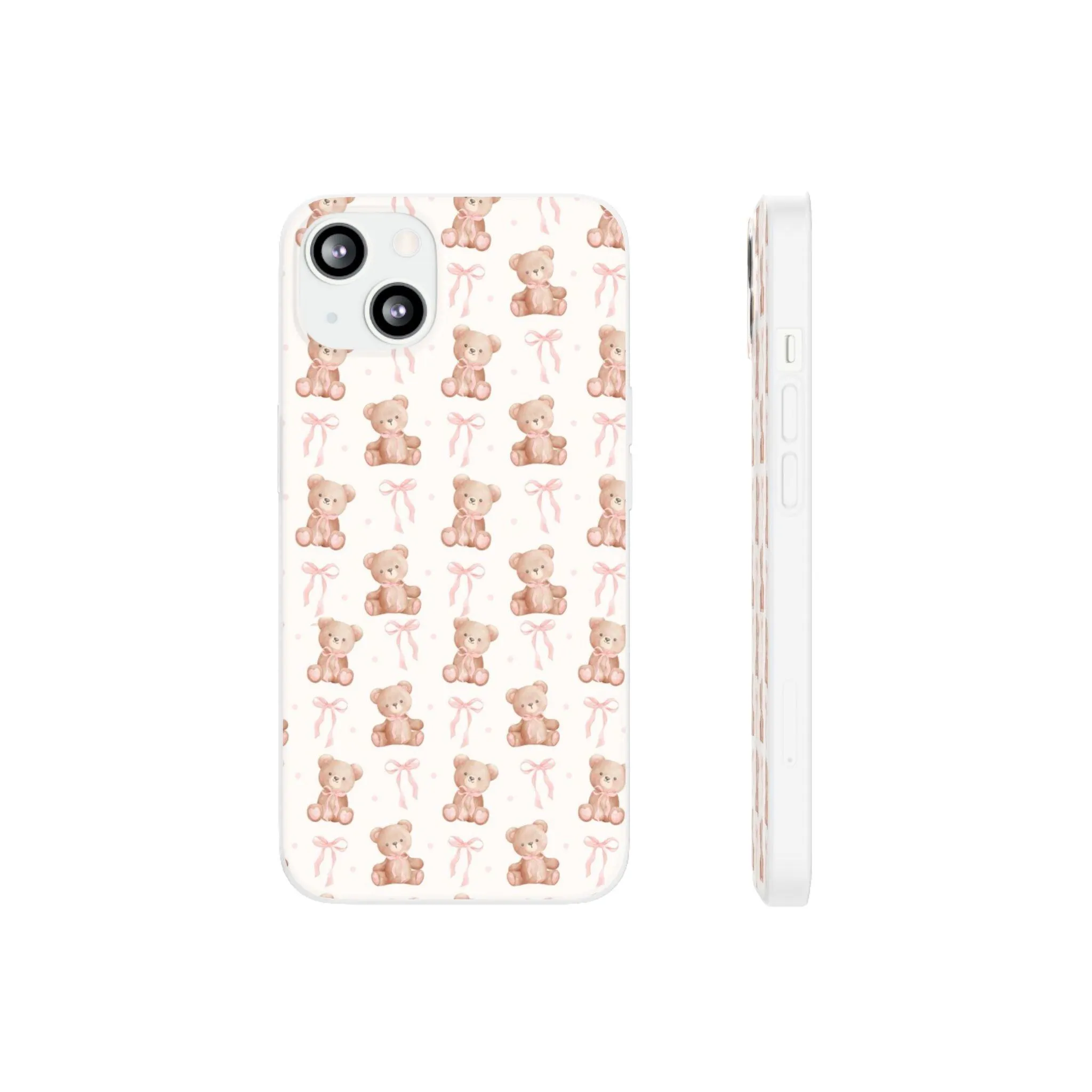 Teddy Bear and Bows Cute Phone Cover - Flexi iPhone Cases