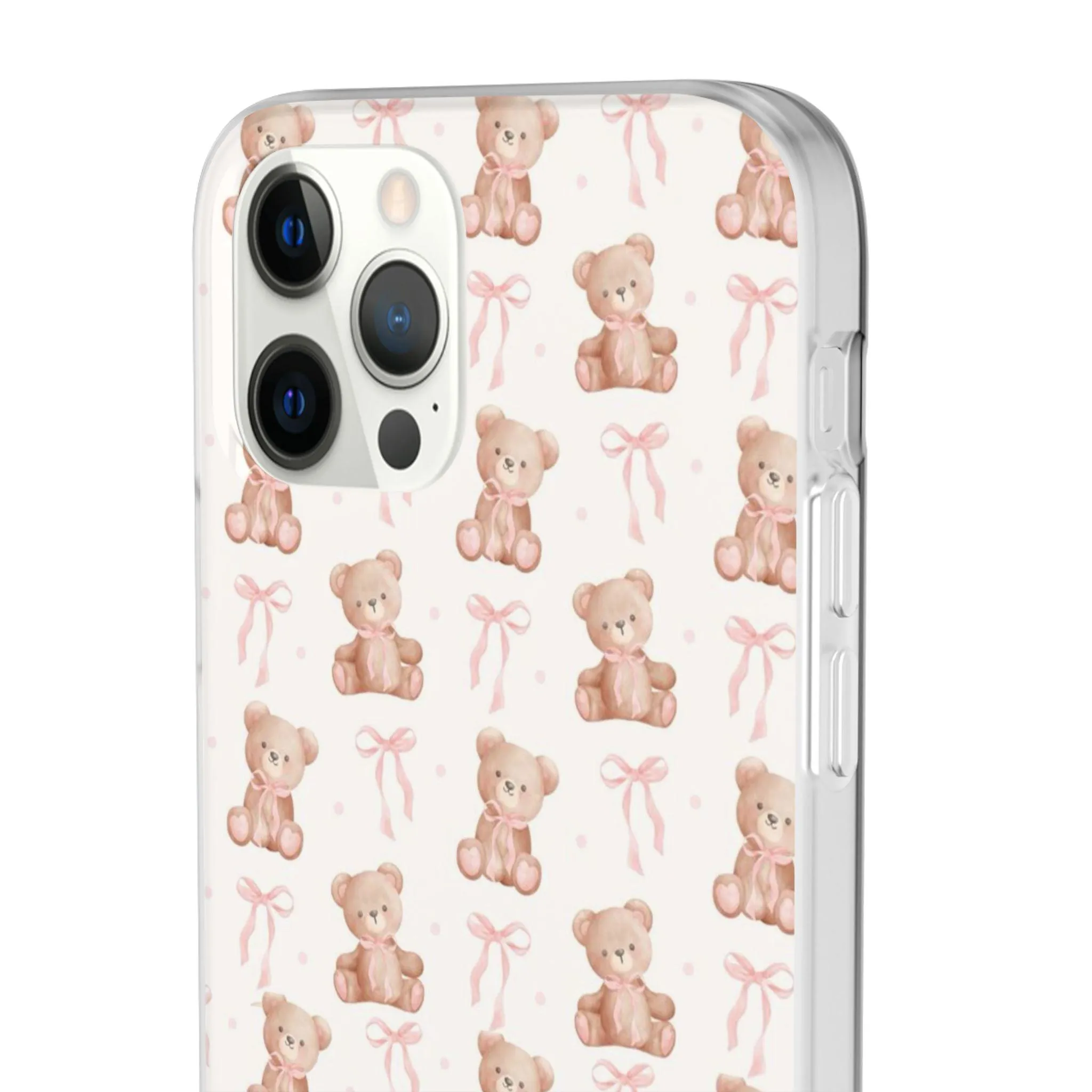 Teddy Bear and Bows Cute Phone Cover - Flexi iPhone Cases