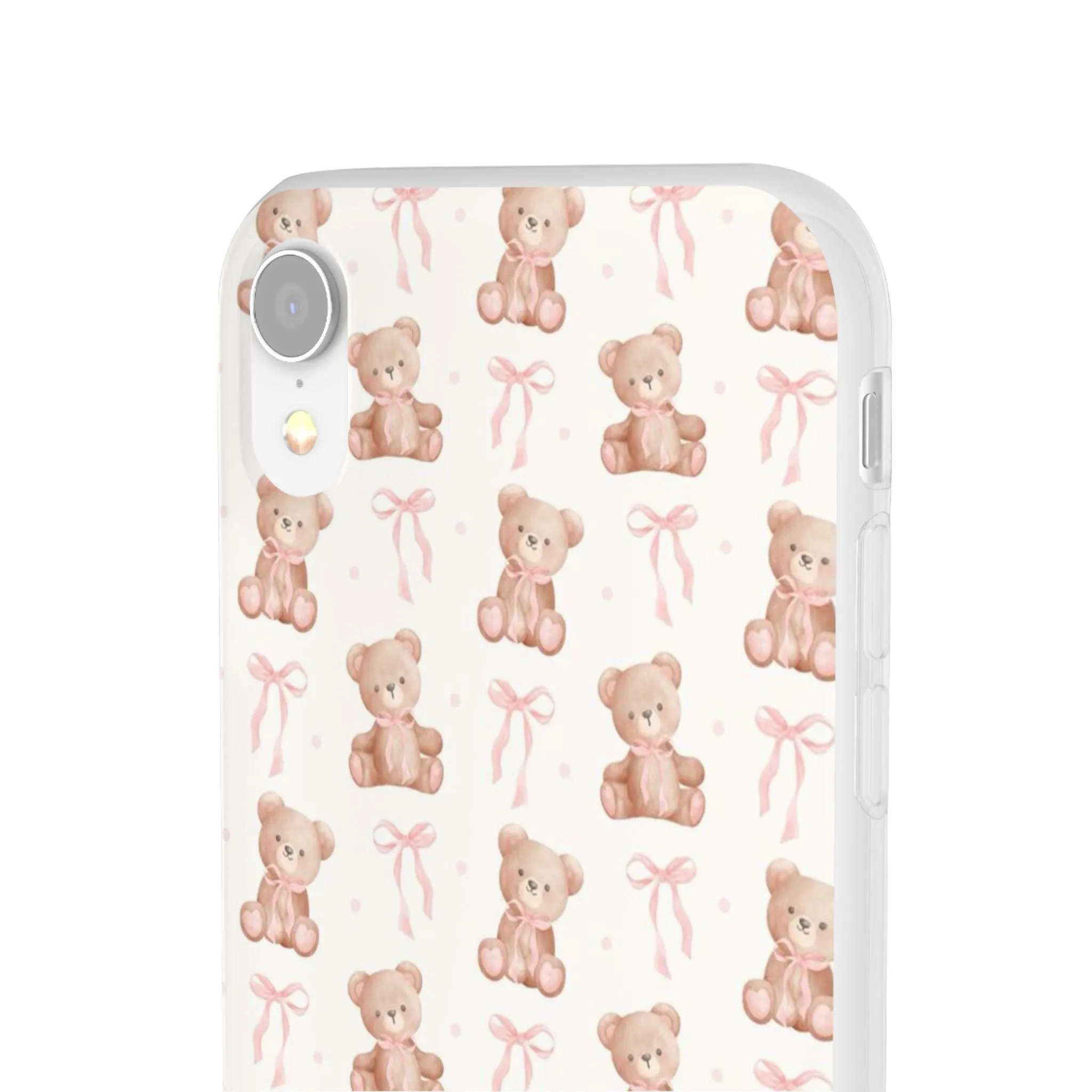 Teddy Bear and Bows Cute Phone Cover - Flexi iPhone Cases