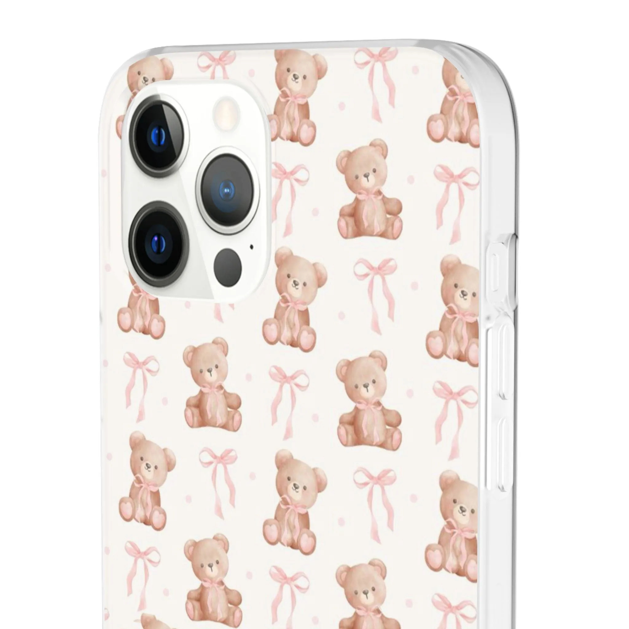 Teddy Bear and Bows Cute Phone Cover - Flexi iPhone Cases