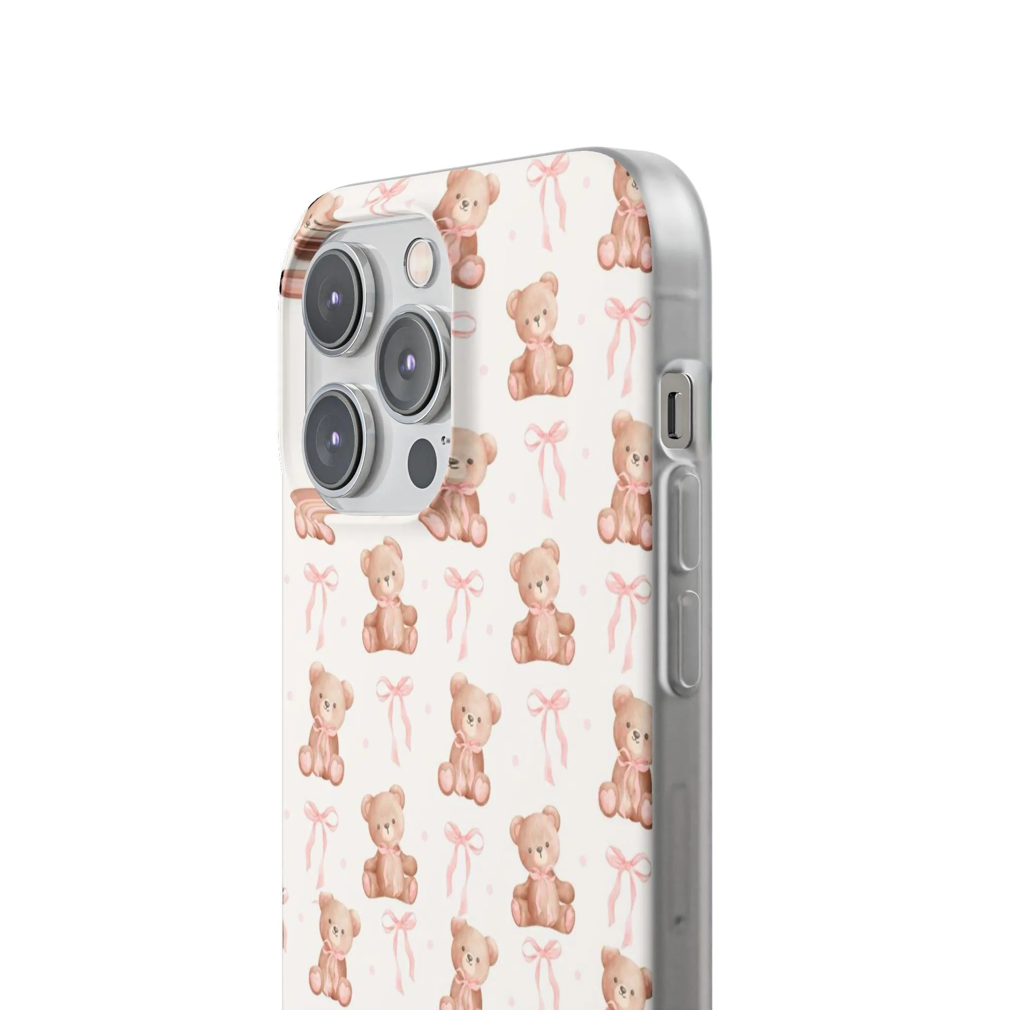 Teddy Bear and Bows Cute Phone Cover - Flexi iPhone Cases