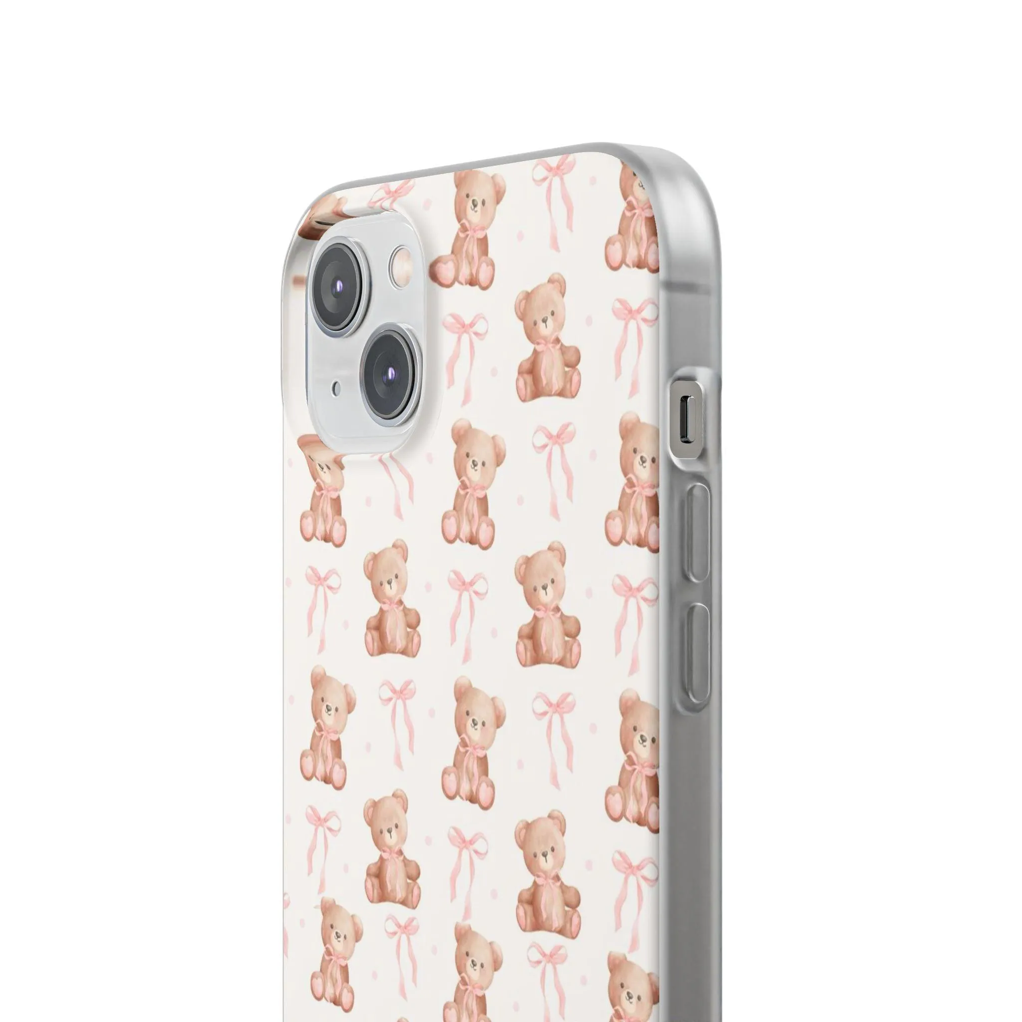 Teddy Bear and Bows Cute Phone Cover - Flexi iPhone Cases