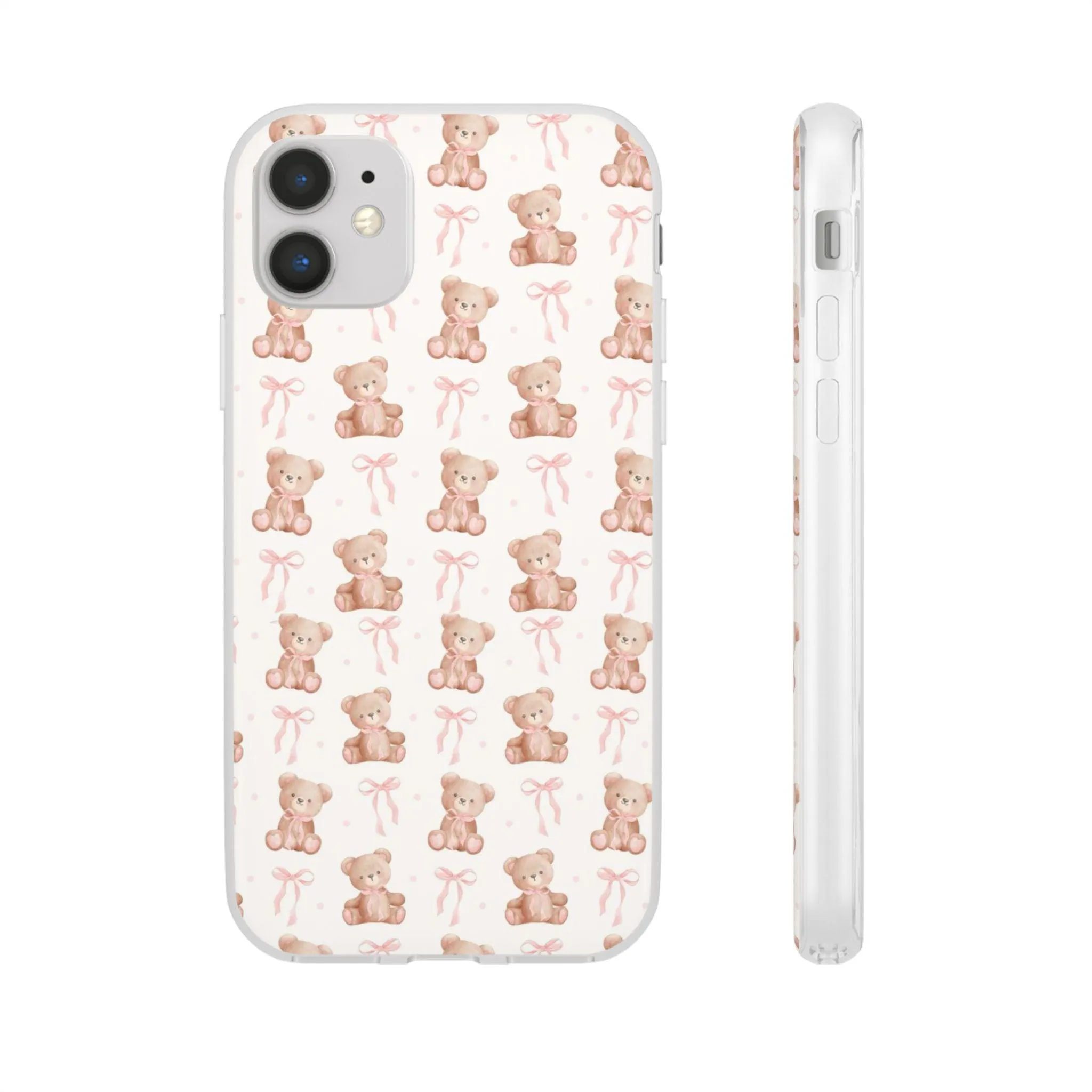 Teddy Bear and Bows Cute Phone Cover - Flexi iPhone Cases