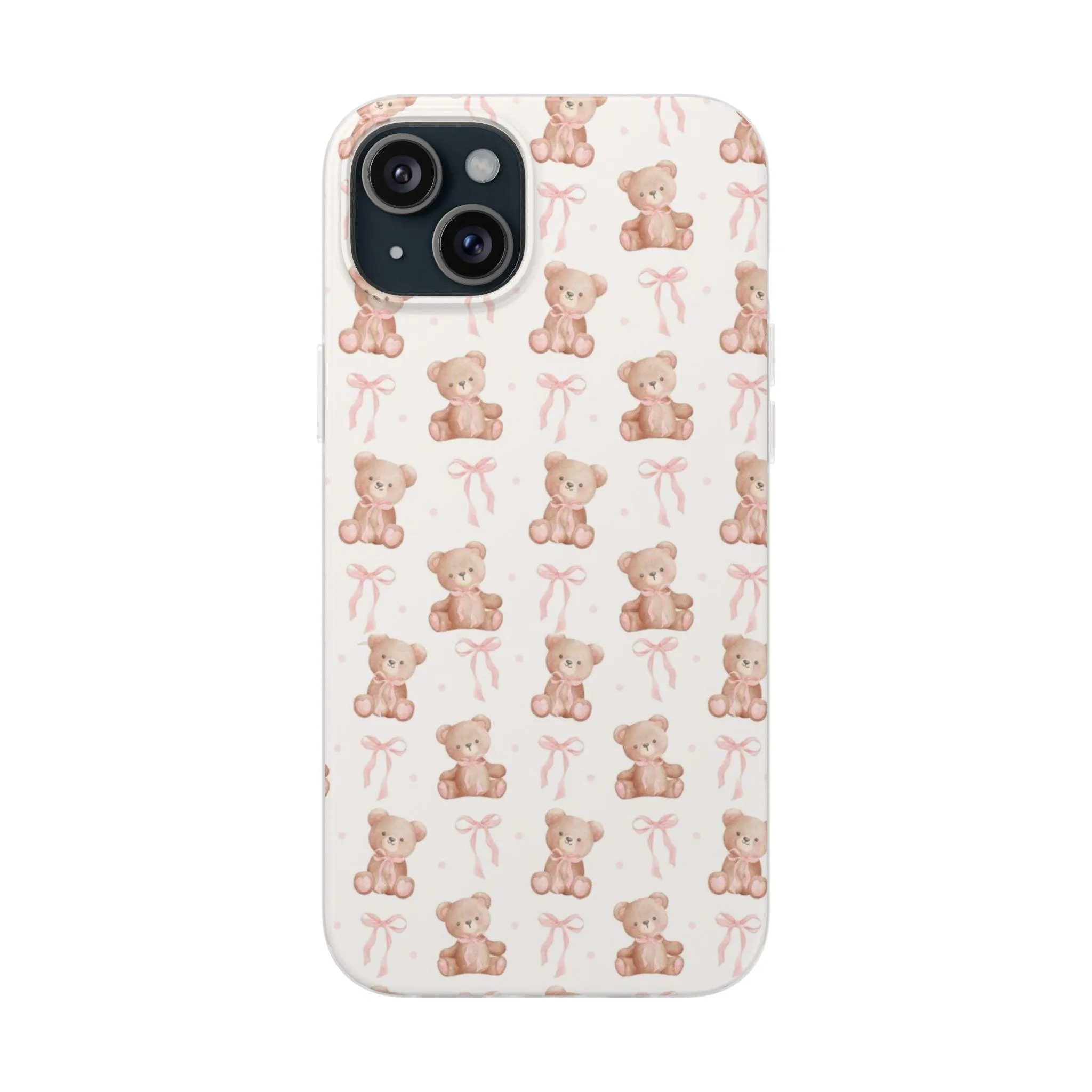 Teddy Bear and Bows Cute Phone Cover - Flexi iPhone Cases