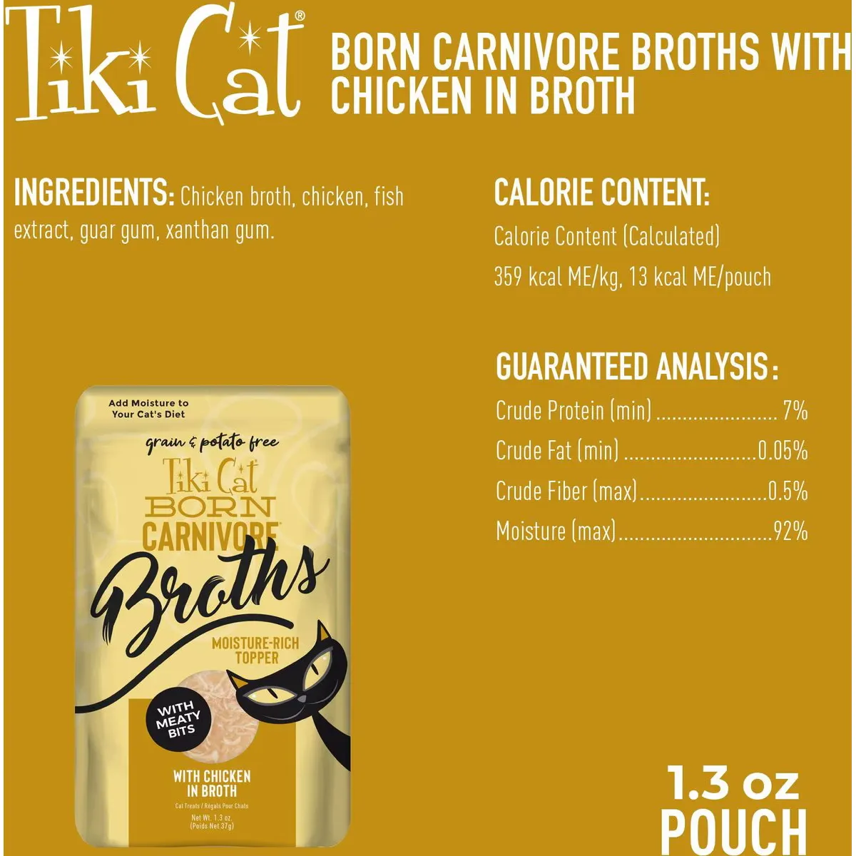 Tiki Cat Pouch Broths Grain Free Chicken